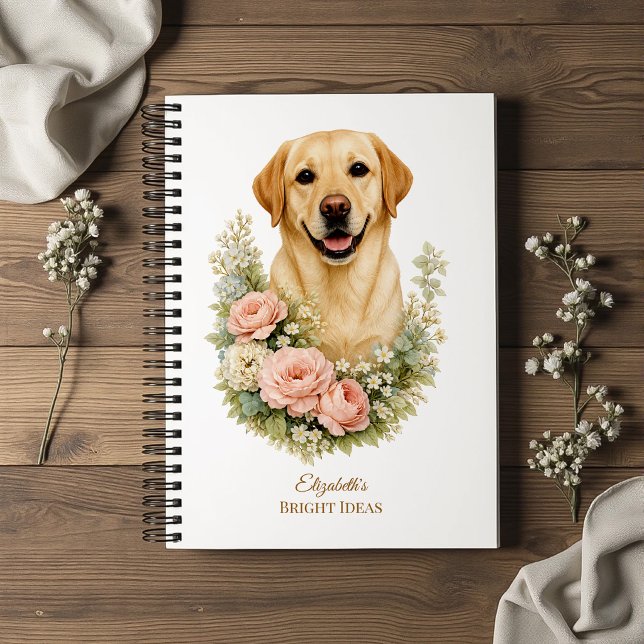 Cuaderno Retrato Floral de Labrador (Subido por el creador)