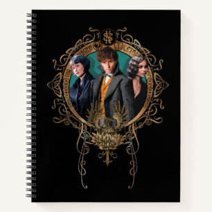 Cuaderno Retrato Golden Newt, Tina y Leta Art Deco