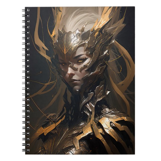 Cuaderno Retrato guerrero Fantasía Pintando Espíritu salvaj (Frente)