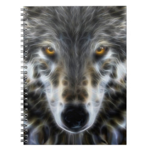 Cuaderno Retrato Inspirador de Wolf Woodland