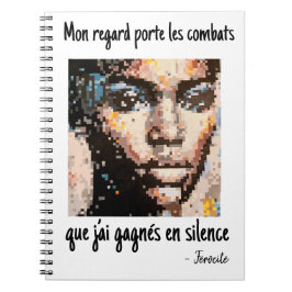Cuaderno Retrato pixel audaz en tonos vivos