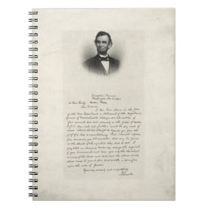 Cuaderno Retrato vintage de Abraham Lincoln