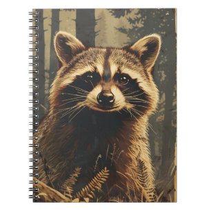 Cuaderno Retrato vintage del mapache