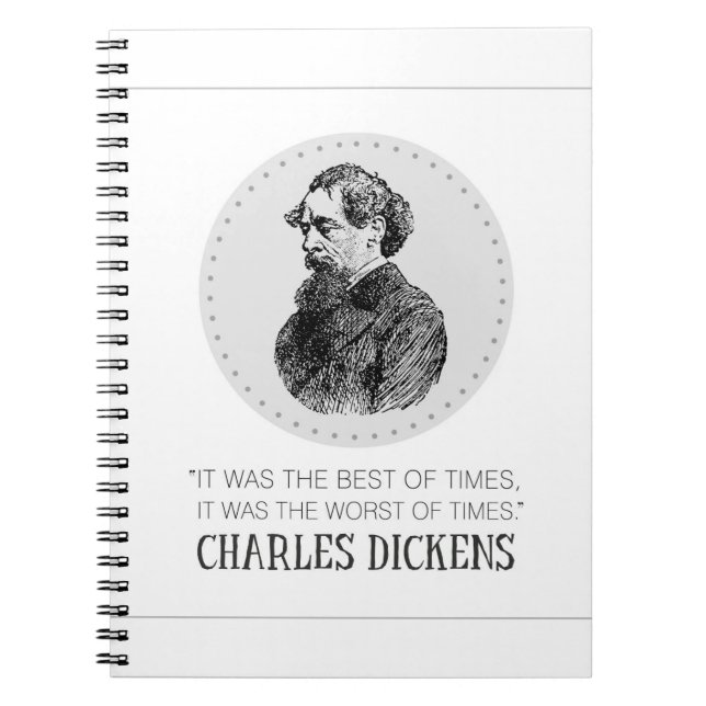 Cuaderno Retrato y cita de Charles Dickens (Frente)