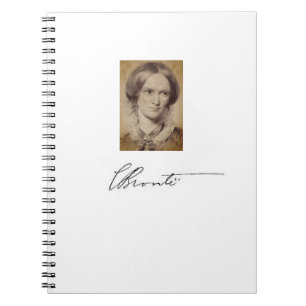 Cuaderno Retrato y firma de Charlotte Brontë
