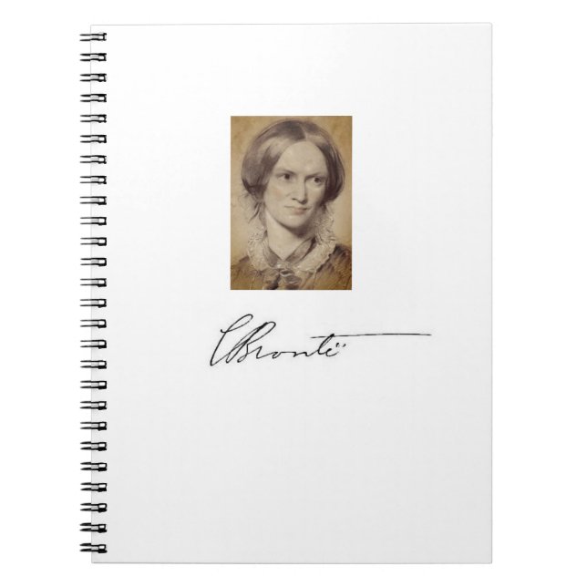 Cuaderno Retrato y firma de Charlotte Brontë (Frente)