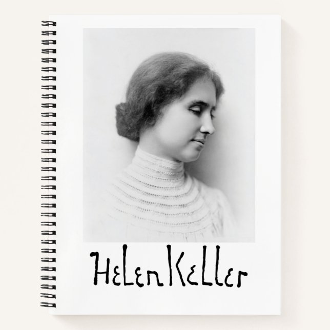 Cuaderno Retrato y firma de Hellen Keller (Anverso)
