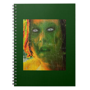 Cuaderno Retrato Zombie Auto Verde