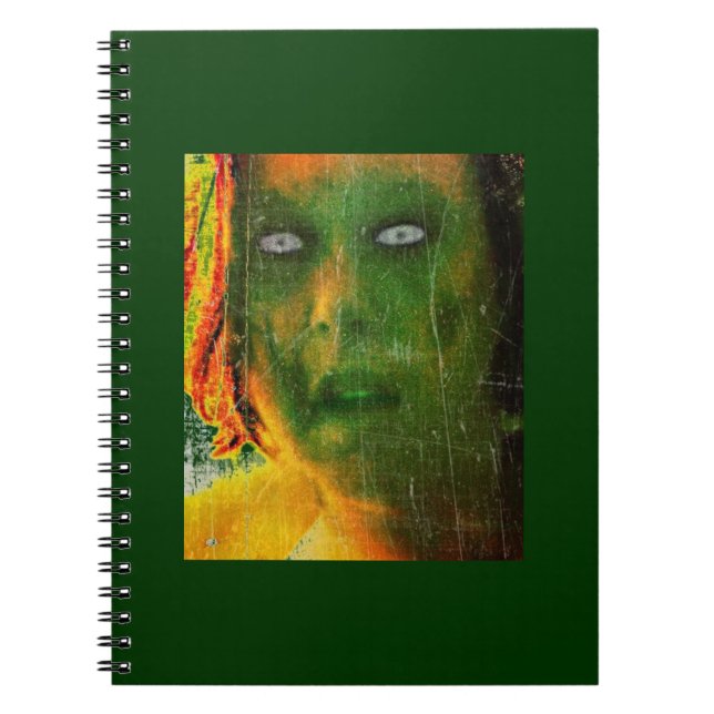Cuaderno Retrato Zombie Auto Verde (Frente)
