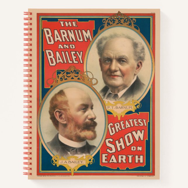 Cuaderno Retratos De P.T. Barnum Y J.A. Bailey (Anverso)
