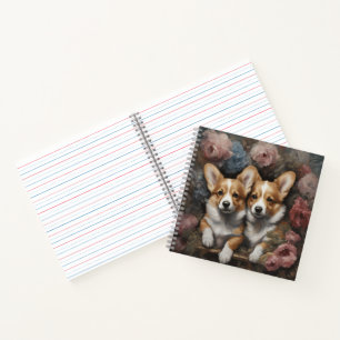 Cuaderno Retratos de raza de perros de flores 5