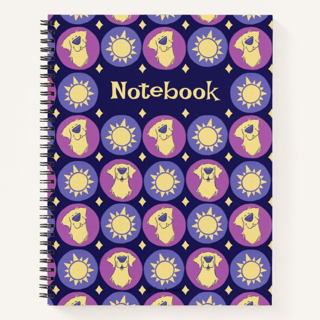 Cuaderno Retriever Dorado Sol Caprichoso Personalizado (Anverso)