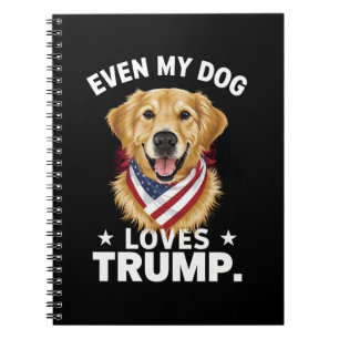 Cuaderno Retriever Incluso Mi Perro Ama Trump Bandera De EE