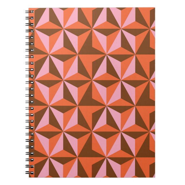 Cuaderno Retro 70: Fondo del patrón de cosecha (Frente)