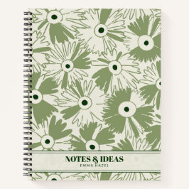 Cuaderno Retro 70s Wildflower & Polka Dot Personalized