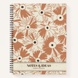Cuaderno Retro 70s Wildflower & Polka Dot Personalized
