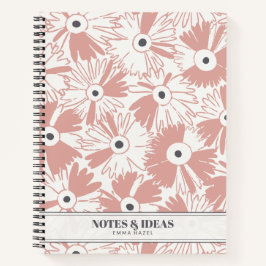 Cuaderno Retro 70s Wildflower & Polka Dot Personalized Rose