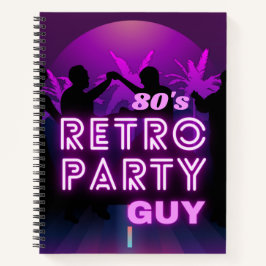 Cuaderno Retro 80 Disco Dance Fiesta Neon Purple Funky