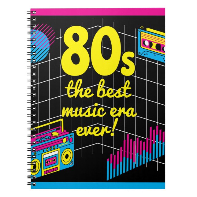 Cuaderno Retro 80: ¡la mejor era musical de todos los tiemp (Frente)