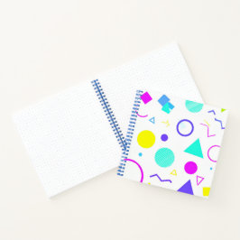 Cuaderno Retro 80s Memphis Geometric Pattern