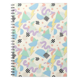 Cuaderno Retro 90s Memphis Aesthetic Pattern