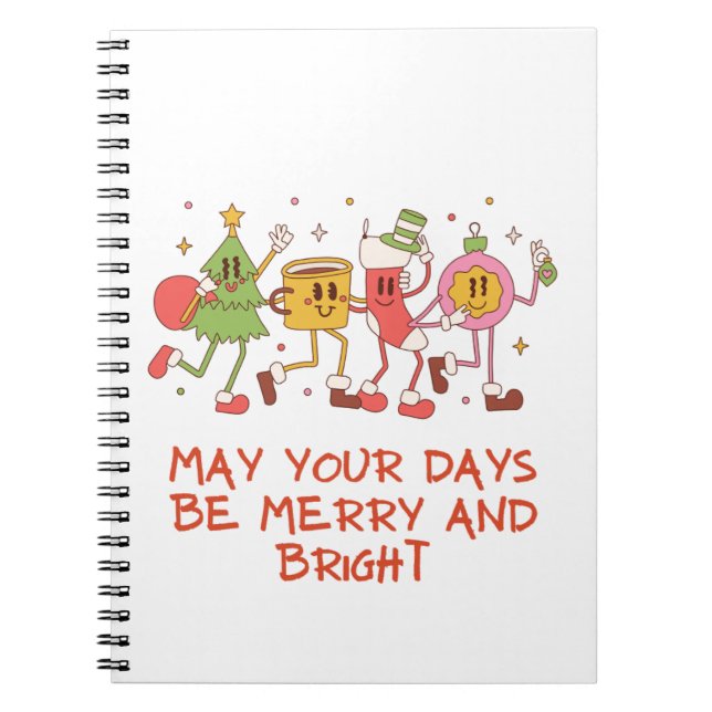 Cuaderno retro alegre y brillante (Frente)