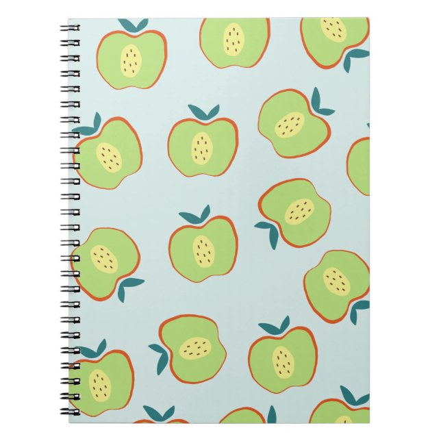 Cuaderno Retro Apple Fruit Pattern Notebook (Frente)