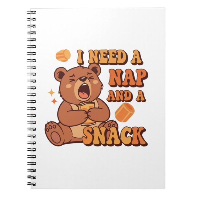 Cuaderno Retro Bear Nap First Lined Notebook (Frente)