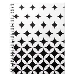 Cuaderno Retro Black and White Stars Halftone