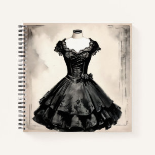 Cuaderno Retro Black Vintage Classic Fashion Journal