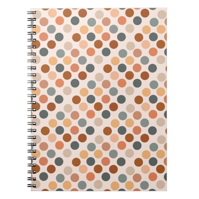 Cuaderno Retro Boho Dots Neutral (Frente)