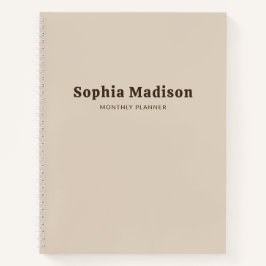 Cuaderno Retro Bold Simple Beige Marrón