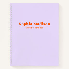 Cuaderno Retro Bold Simple Lavender Orange