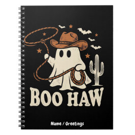 Cuaderno Retro Boo Haw Vaquero Fantasma Vintage Halloween