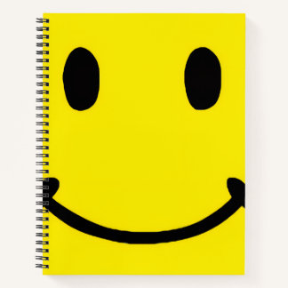 Cuaderno Retro Bright Big Yellow Smile Face