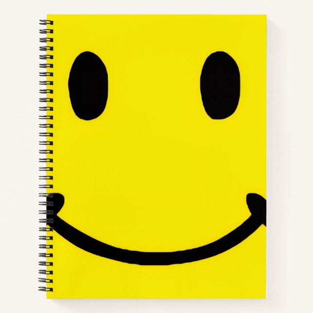 Cuaderno Retro Bright Big Yellow Smile Face (Anverso)