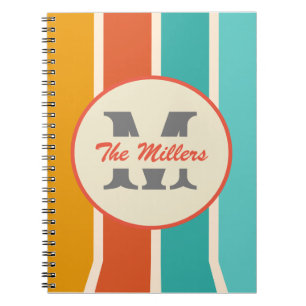Cuaderno Retro Brillante Monograma de Verano