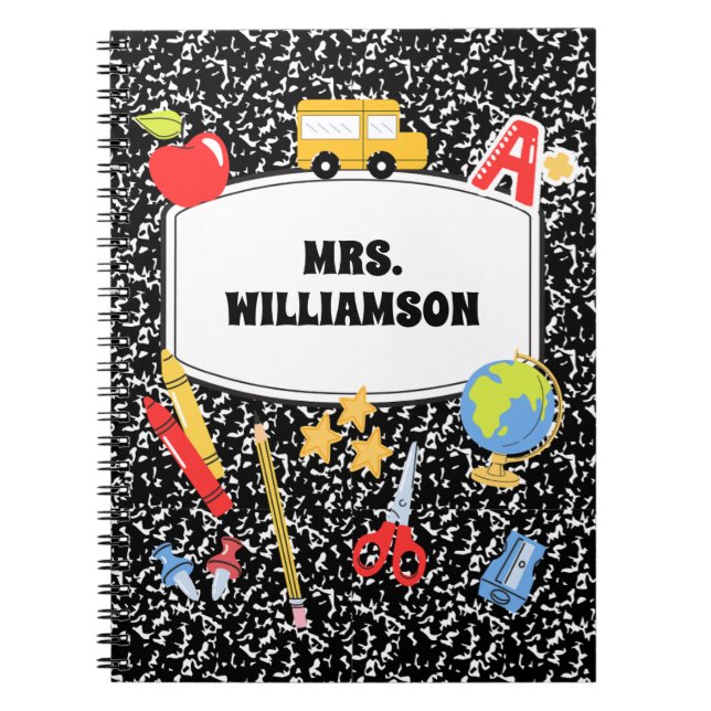 Cuaderno  Retro Composition Notebook Back to School  (Frente)
