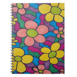 Cuaderno Retro Daisies Colorful Print