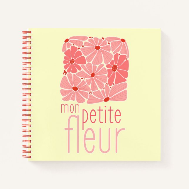 Cuaderno Retro Daisies Spring Flores Cita francesa (Anverso)