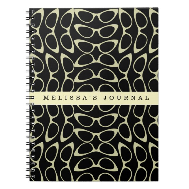 Cuaderno Retro de gafas CatEye de Journal personal (Frente)