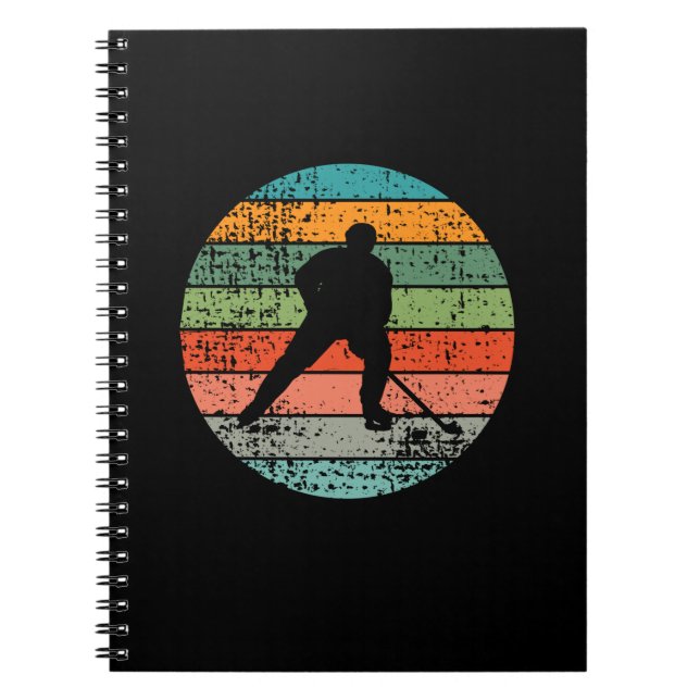 Cuaderno Retro de hockey sobre hielo (Frente)