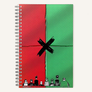 Cuaderno Retro de Multitud Pop Urbana