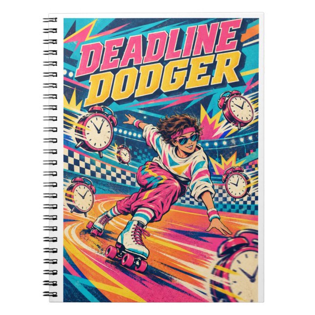 Cuaderno Retro de Patinaje sobre Ruedas Deadline D (Frente)