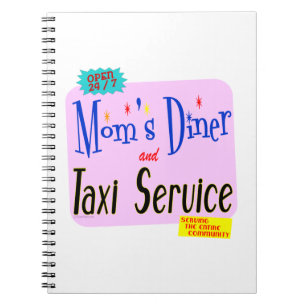 Cuaderno Retro de servicio de comida y taxi para las madres