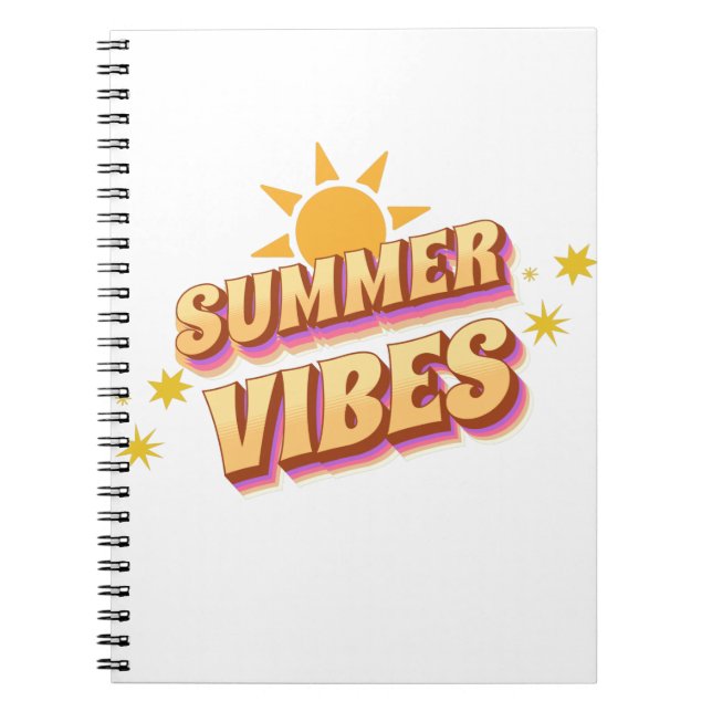 Cuaderno Retro de vibraciones de verano (Frente)