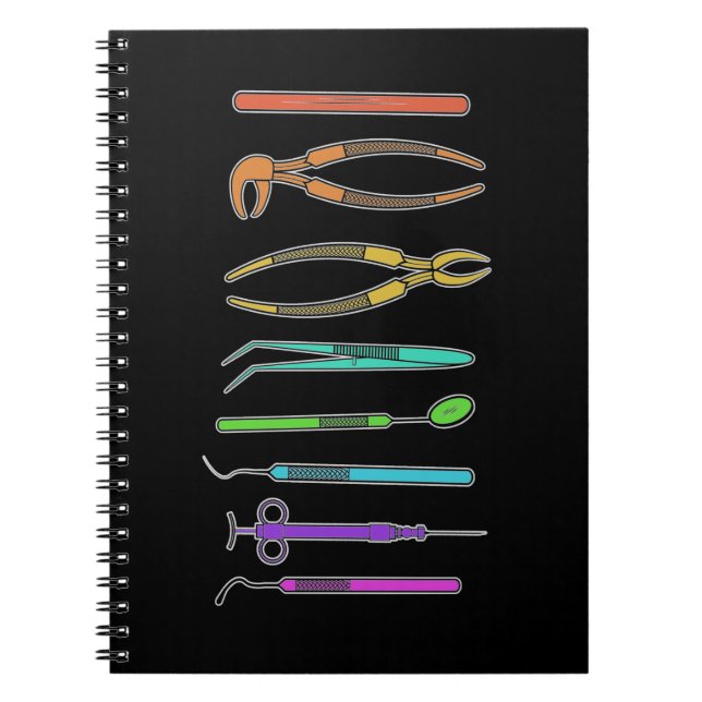 Cuaderno Retro Dentista Tools Dental Assistant Dental (Frente)