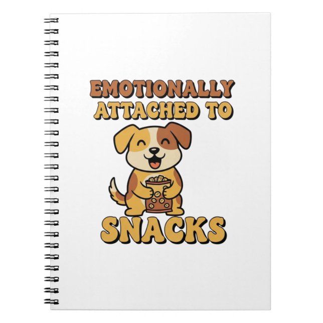 Cuaderno Retro Dog Snack Thoughts Lined Notebook (Frente)