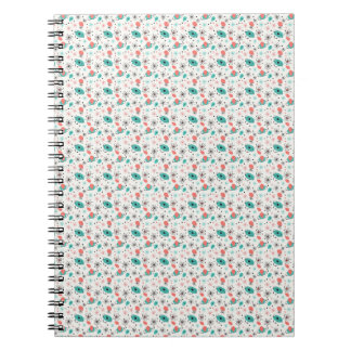 Cuaderno Retro Estallido de Estrellas Atómicas y Átomos en