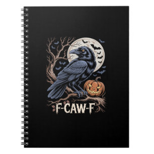Cuaderno Retro F-Caw-F Pájaro Cuervo Divertido Cuervo Pájar